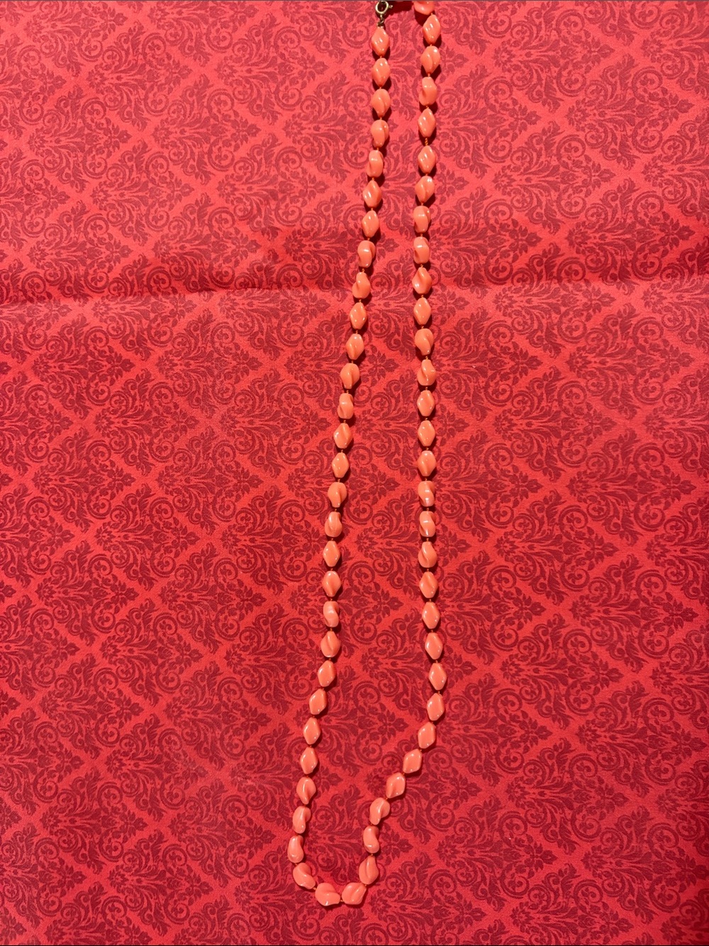 Sarah Coventry Coral Bead Strand Necklace